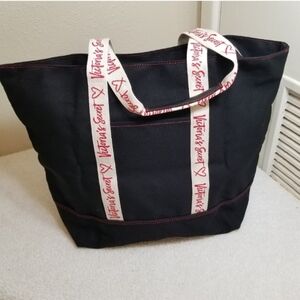 Victoria's Secret Rare Black Tote with Red Accents